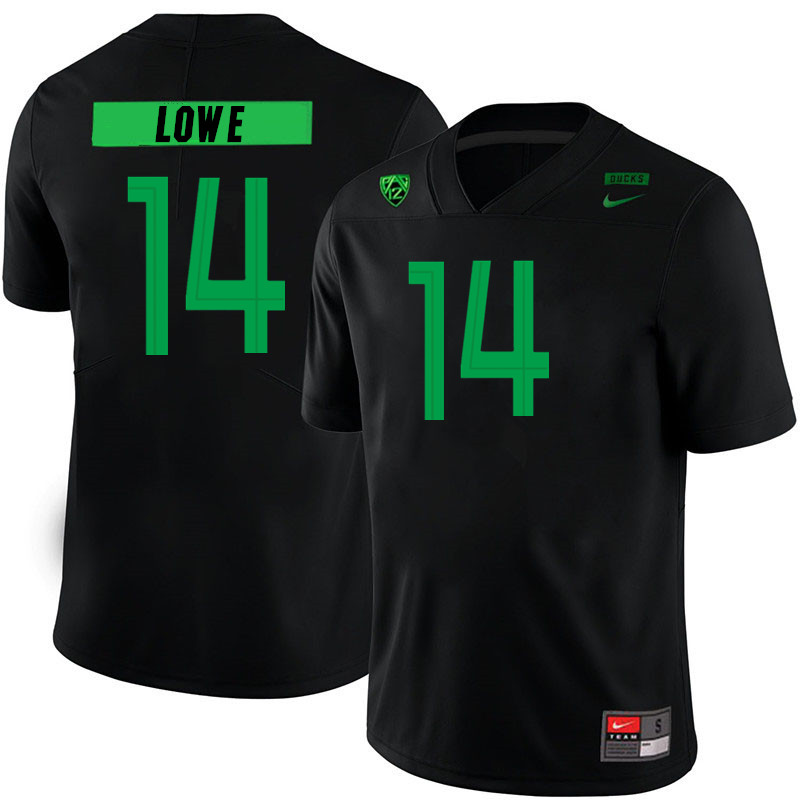 Men #14 Justius Lowe Oregon Ducks College Football Jerseys Stitched Sale-Black